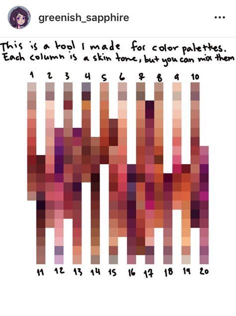 an image of some sort of color scheme with text on it that reads, this is a hol made for color pallets each column is at least four but you can mix them