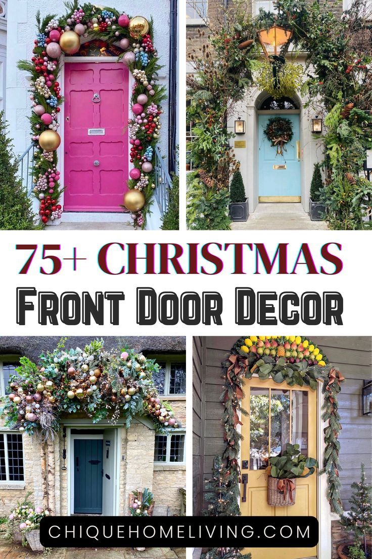 How to Style Your Porch for a Charming Christmas Display Porch Christmas Decorations, Front Door Decor Ideas, Christmas Front Door Decor, Door Decor Ideas, Door Decoration Ideas, Joy Decorations, Christmas Front Door, Front Door Christmas Decorations, Porch Decorations