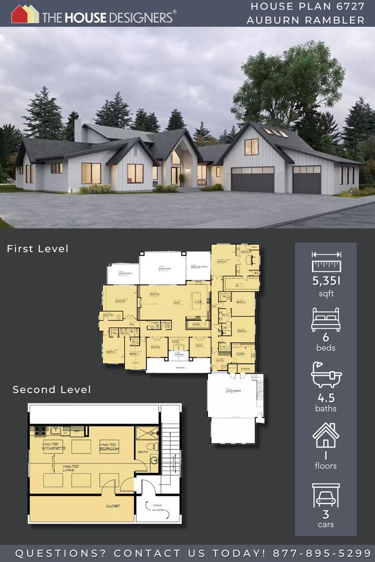 This unique one-story layout unveils a stunning exterior adorned with intriguing angles, setting the stage for an extraordinary living experience. In Law Apartment, Bachelor Pad Decor, Transitional House Plans, Bedroom Transitional, In-law Apartment, Modern Architecture Design, Architectural House Plans, Country Style House Plans, Transitional House