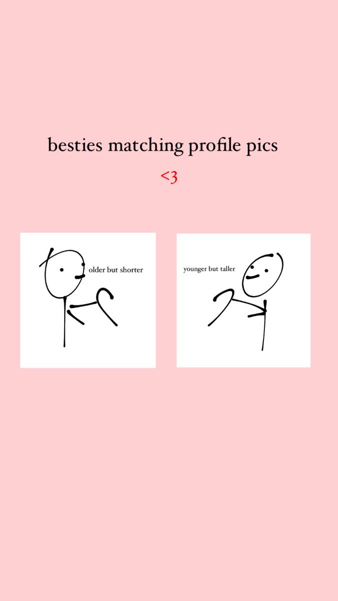 two pictures with the words besties matching people pics