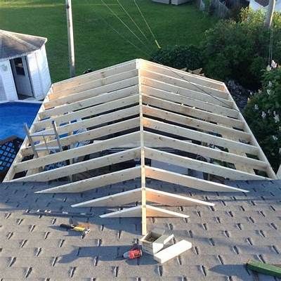 the roof is being built and ready to be installed