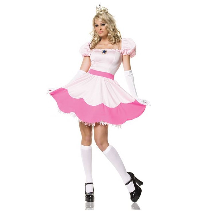 LEG AVENUE/SKU DISTRIBUTORS INC Costumes Peachy Pink Princess Costume for Adults, Pink Dress Princess Peach Outfit, Pink Princess Costume, Adult Princess Costume, Peach Outfit, Pink Halloween Costumes, Princess Peach Costume, Peach Clothes, Peach Costume, Princess Outfit