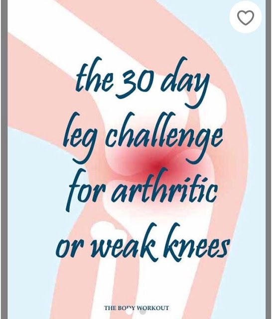 the 30 day leg challenge for athletic or weak knees is shown in blue and pink