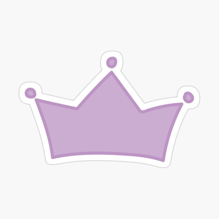 a purple crown sticker on a white background