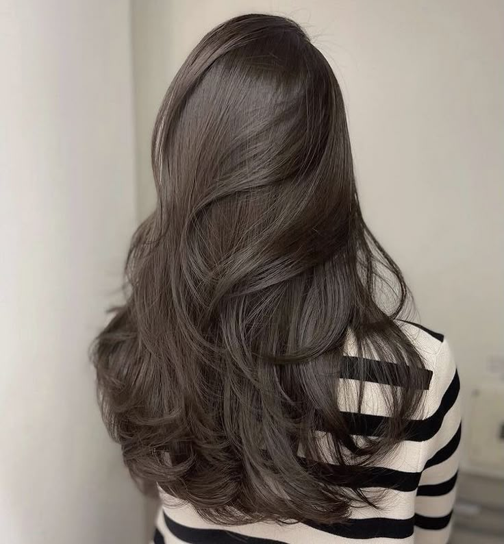 Darkest Ash Brown Hair, Ashy Cool Tone Brown Hair, Dark Charcoal Hair, Dark Ash Brown Hair Color Brunettes, Dark Cool Tone Brown Hair, Icy Brown Hair, Deep Ash Brown Hair, Neutral Brunette Hair Color, Ashy Brown Hair Color