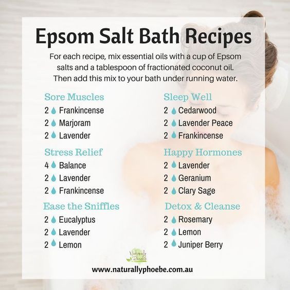 Essential Oil with epsom salt. DIY beauty Epsom Salt Bath Recipe, Bath Salts Recipe, Bath Salts Diy, Săpunuri Handmade, Epsom Salt Bath, Salt Bath, Bath Recipes, Diy Essentials, Essential Oils Bath