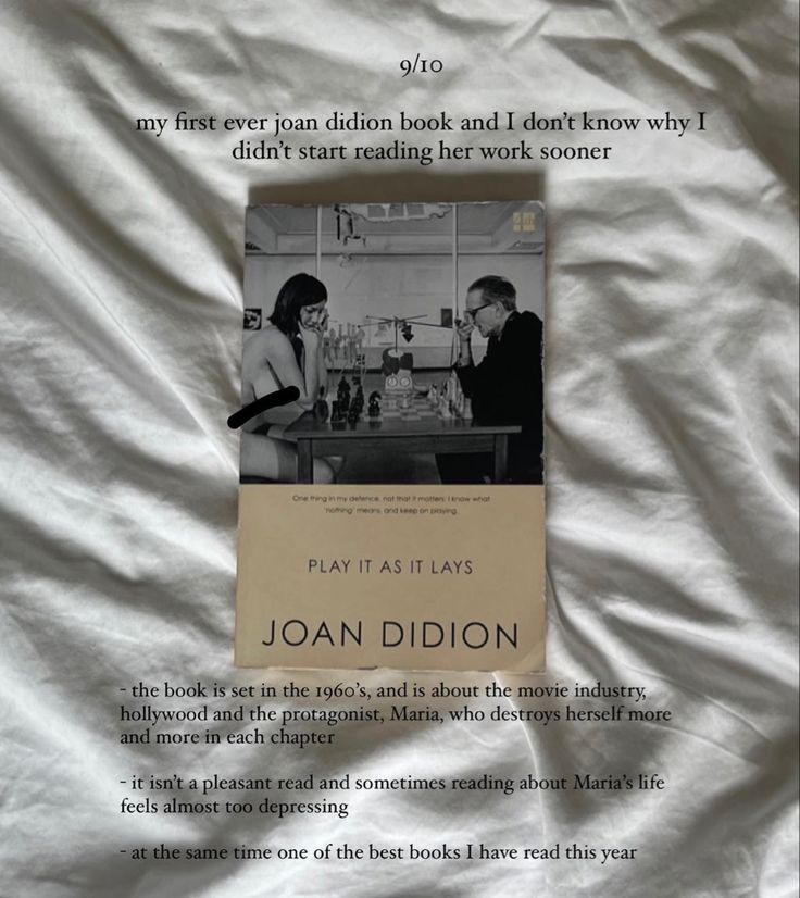 an advertisement for joan didion's book, play it all i do is