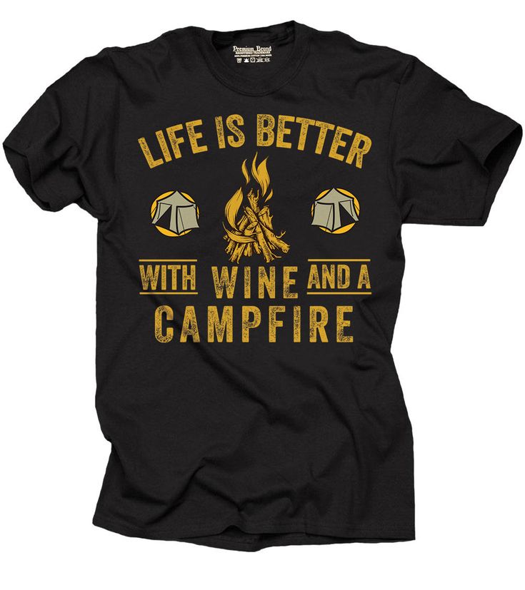 Wine Campfire T-Shirt Camping Camp Summer Tee Shirt Summer Camping Graphic Tee, Summer Graphic Tee For Camping, Cotton T-shirt With Letter Print For Camping, Graphic Tee For Camping, Screen Print Graphic Tee For Camping, Graphic Tee With Text Print For Camping, Graphic Tee Camp Shirt With Short Sleeves, Black Graphic Tee For Camping, Pre-shrunk Cotton Camp Shirt For Camping