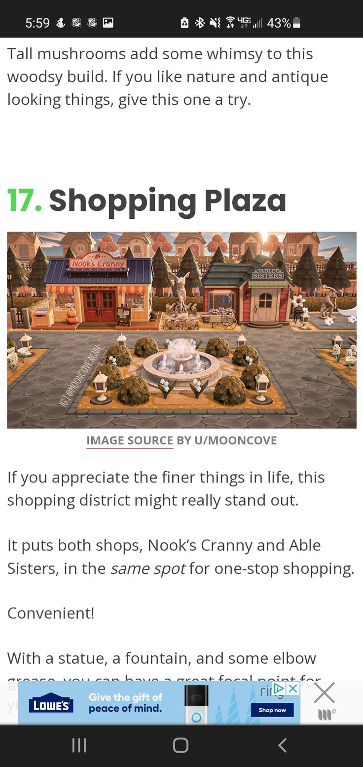 an image of a shopping plaza on the app