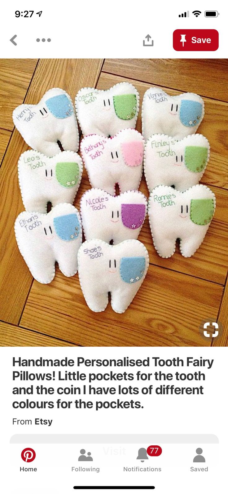 the tooth fairy pillow is on sale for $ 10