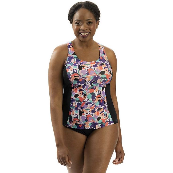 Soak up the sun in comfort and style in this women's print twist-back tankini swim top from Dolfin.Click on this WOMEN'S GUIDE to find the perfect fit and more! Soak up the sun in comfort and style in this women's print twist-back tankini swim top from Dolfin. Click on this WOMEN'S GUIDE to find the perfect fit and more! FEATURES Chlorine and pilling resistant Scoopneck Built-in shelf bra with removable cups and bust enhancer Sleeveless Twist-back design UPF 50+ sun protection Fully linedFIT & S Competitive Swimming Suits, Swim Tankini, Tankini Swim Tops, Built In Shelves, Swim Top, Swimsuit Tops, Tankini, Pullover Styling, Fabric Care