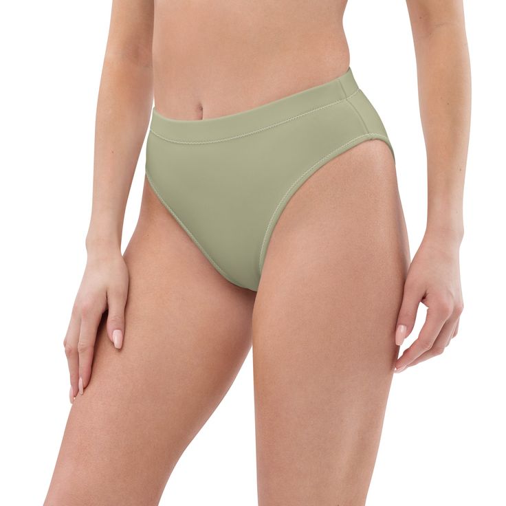 Matched with your favorite top, our green high waisted bikini bottom promises the most comfty swim you'll ever have. Brand: BOHIQ Bottom: High Waisted Color: Green UPF50+ protection Fabric: 81% REPREVE recycled polyester, 19% LYCRA XTRALIFE Fabric is OEKO-TEX 100 standard certified Fabric is Global Recycled Standard (GRS) certified Double-layered and non-reversible Tear-away care label Zig-zag stitching Care instructions: To make your Bikini last longer, thoroughly rinse it off after each use and get rid of any chlorine/salt residue. Green High-cut Leg Beach Bottoms, Green High-cut Leg Bottoms For Vacation, High Waist Green Bottoms For Poolside, Solid High Waist Swimwear Bra Friendly, High Waist Solid Swimwear, Bra Friendly, High Waist Seamless Green Bottoms, Solid High Waist Bra Friendly Swimwear, Solid High-waist Swimwear Bra-friendly, Solid Color High Waist Bra-friendly Swimwear