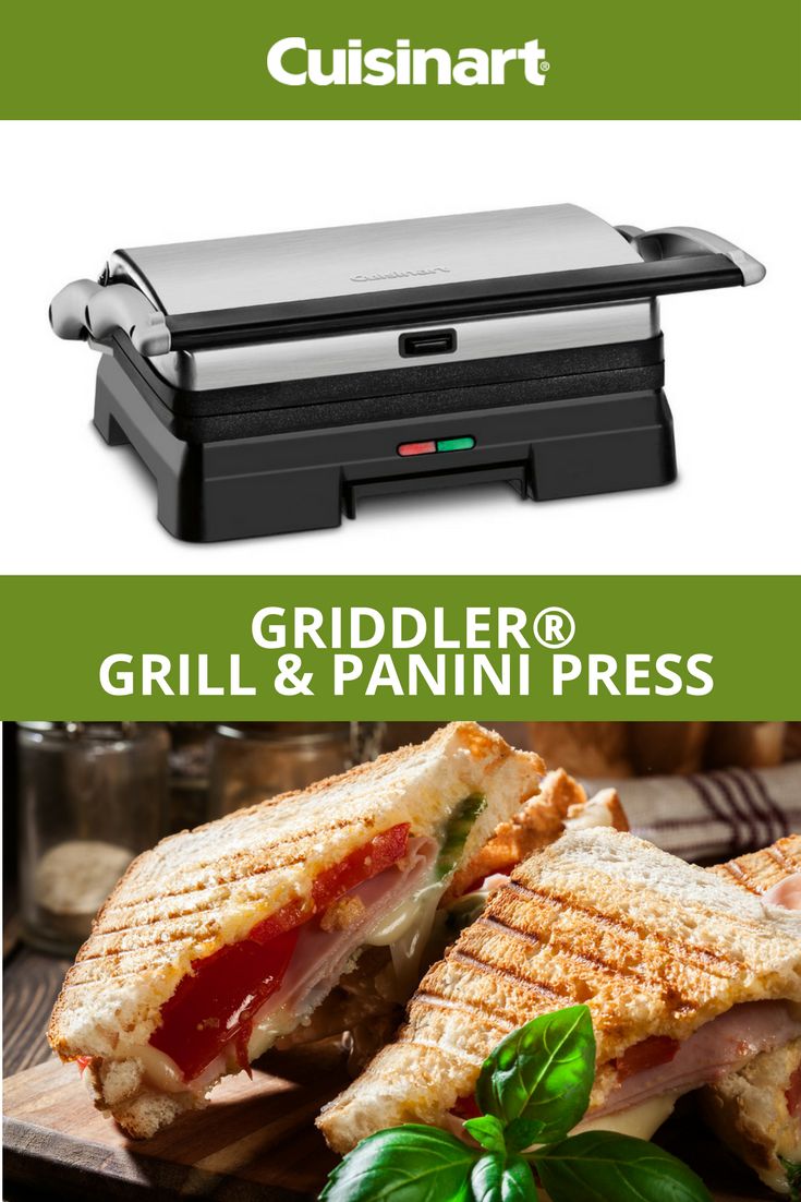 the grill and panini press is on display