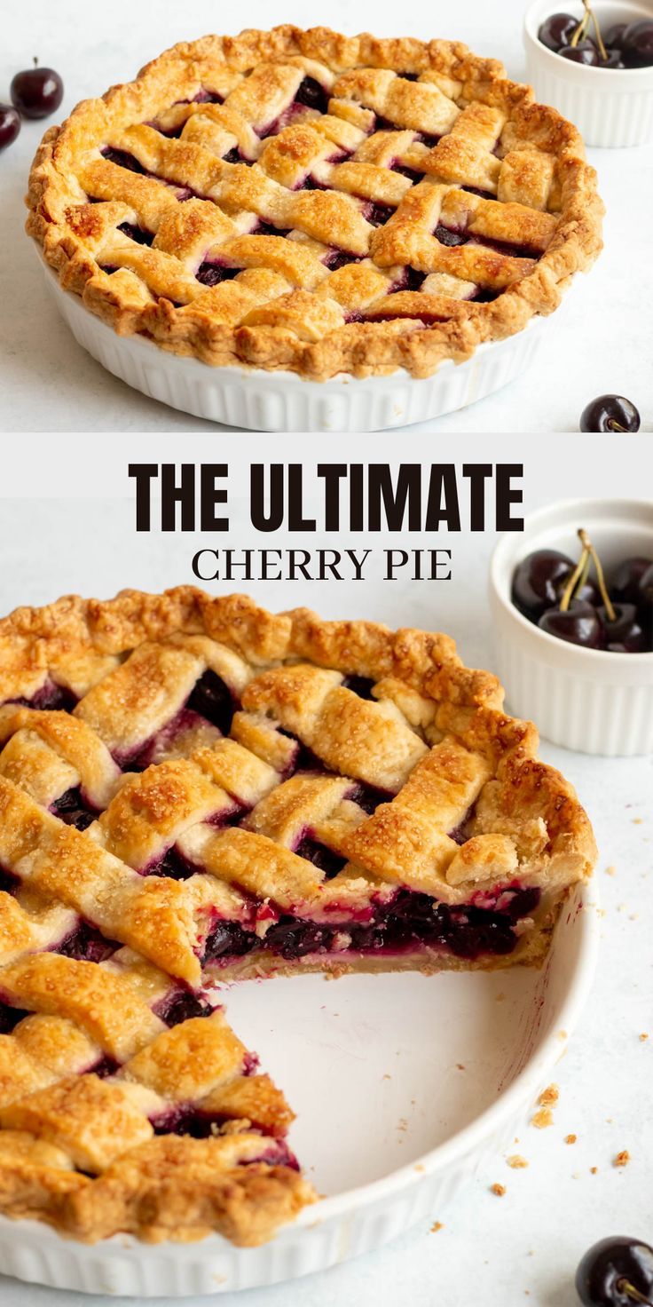 the ultimate cherry pie is ready to be eaten