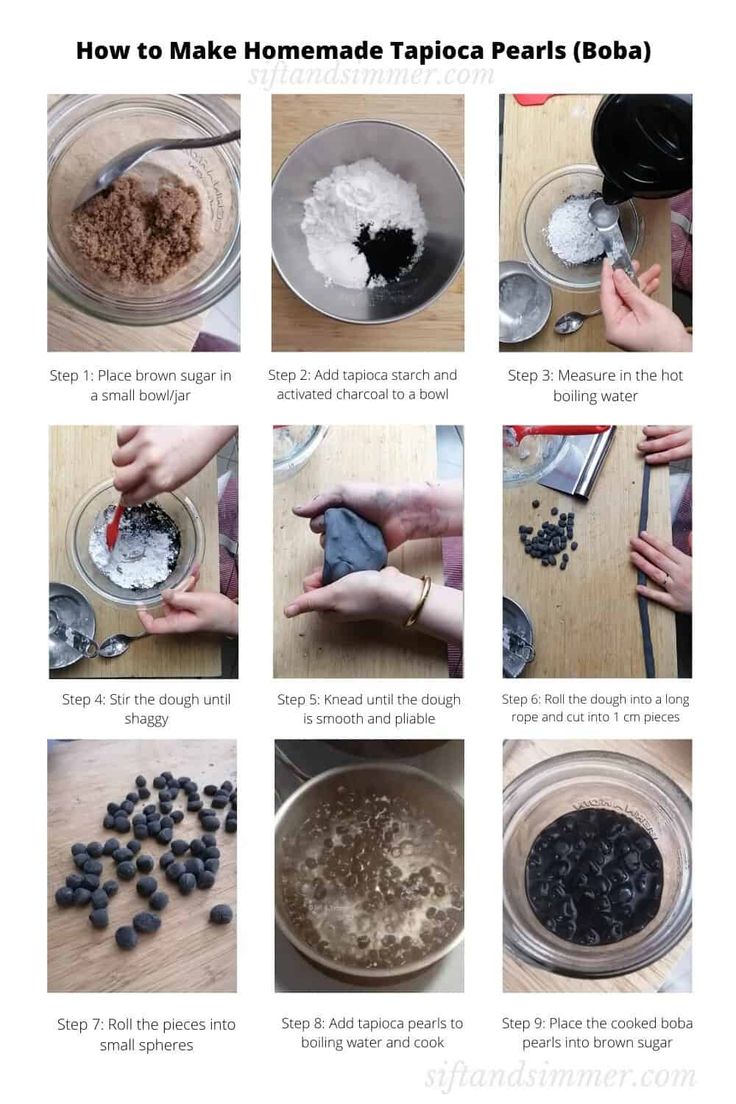 how to make homemade tapicca pearls boba step - by - step instructions