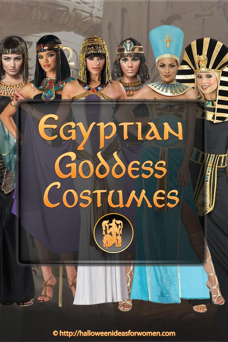 the egyptian goddess costumes are featured in this poster