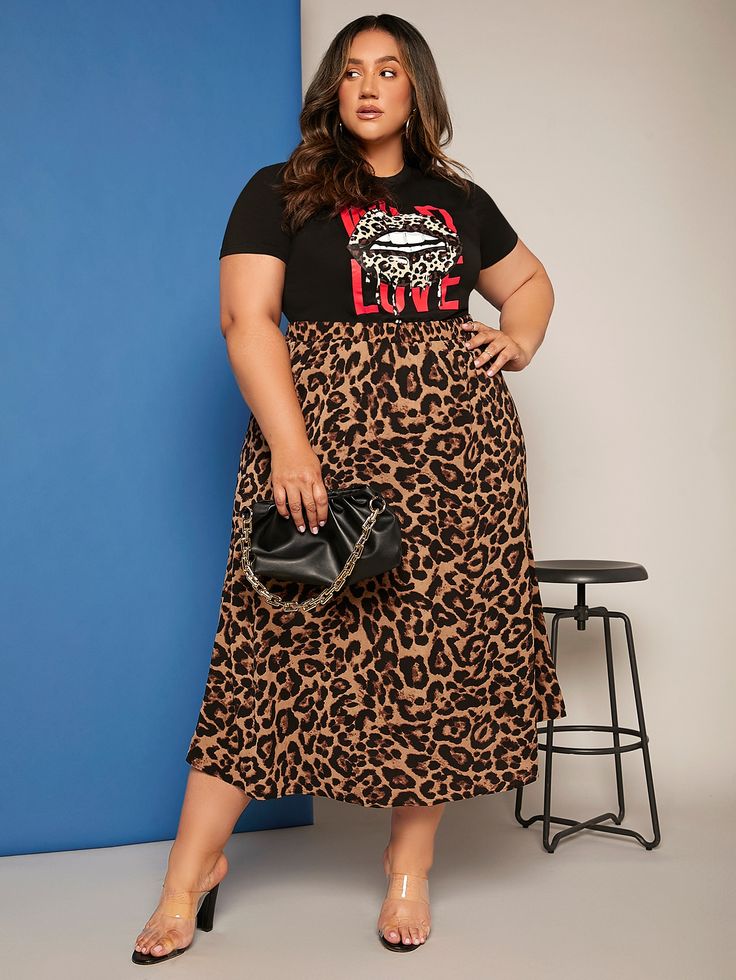 Tshirt Skirt Outfit, Trendy Dinner Outfits, Dinner Outfits Summer, Printed Skirt Outfit, Outfits Gorditas, Plus Size Fashion Tips, Plus Size Summer Outfits, Harry Styles Concert, Modest Summer Outfits