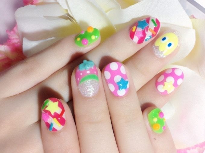 Rush Nails, Nails Inspired, Otaku Mode, Really Cute Nails, Tokyo Otaku Mode, Kawaii Nails, Diy Crafts To Do, Sugar Rush, Dream Nails