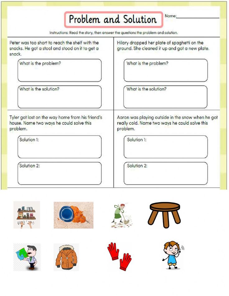 a worksheet for problem and solution to solve the problem in this lesson,