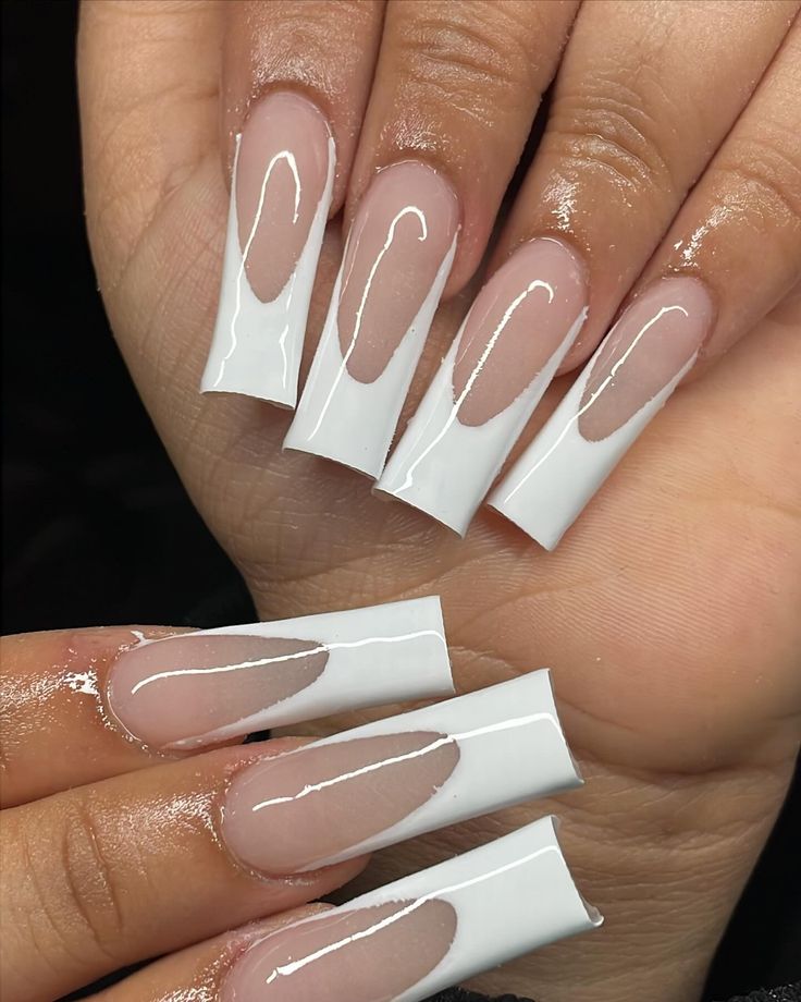 🤍👌🏽 Click “book now” button in bio to book for May🩵 @nailedbyjb #nails #reels #gtanails #gtanailtech #nailsnailsnails #caledonnails #caledonnailtech #bramptonnails #bramptonnailtech #explore #explorepage #bodgyalnails Valentine’s Day Pedicure, White French Tips, White Tip Nails, White Acrylic Nails, Girly Acrylic Nails, French Tip Acrylic Nails, Work Nails, French Acrylic Nails, Exotic Nails