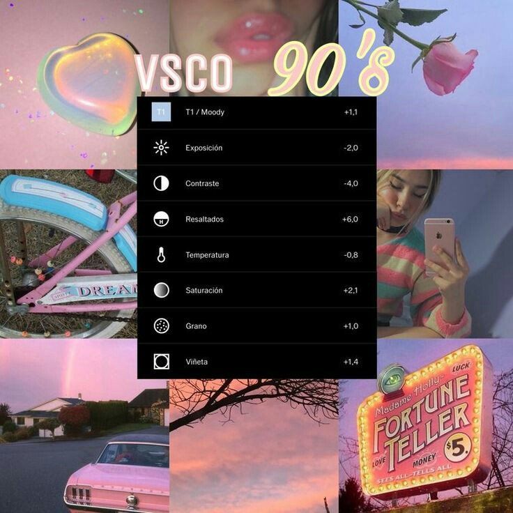 a collage of photos with the words vsco on it