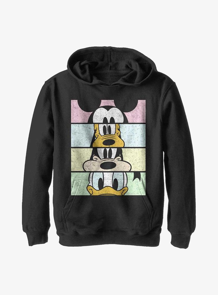 <ul><li>50% Cotton  50% Polyester<li><li>Wash cold; dry low<li><li>Imported<li><li>Listed in youth sizes<li><ul> Disney Character Print Sweatshirt For Winter, Disney Style Sweatshirt With Character Print For Winter, Disney Character Print Winter Sweatshirt, Disney Hoodie With Cartoon Print For Winter, Disney Hoodie For Winter, Disney Cartoon Print Hoodie For Winter, Disney Character Print Black Sweatshirt, Disney Cartoon Print Winter Hoodie, Disney Winter Hoodie