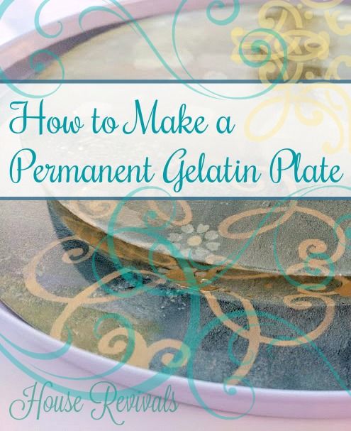 how to make a permanent gelatin plate