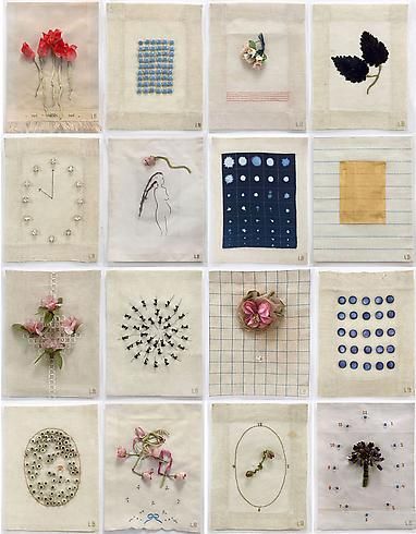 many different types of flowers and designs on white paper