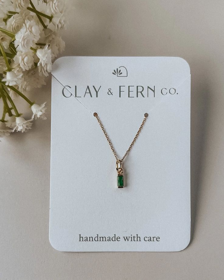 Birthstone Necklace - Gold Filled Necklace | Clay & Fern Co. Simple Necklace Gold, Everyday Jewelry Gold, Necklace Clay, Necklace Gold Jewelry, 20 Inch Necklace, Gold Filled Necklace, Pumpkin Earrings, Jewelry Pearl, Brass Charms