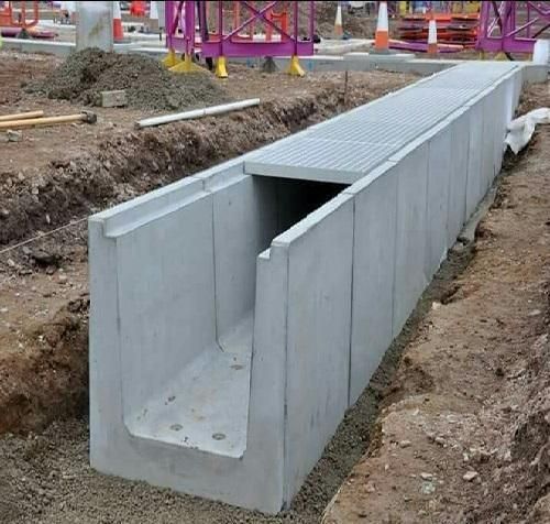 the concrete is being built to be used for construction