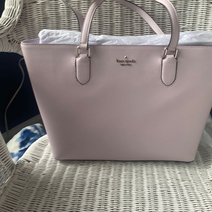 Gorgeous Nwt Peony Blush Kate Spade Tote Elegant Spring Shopping Bags, Elegant Bags With Leather Handles For Spring, Kate Spade Feminine Blush Bag, Spring Luxury Kate Spade Bags, Everyday Kate Spade Blush Bag, Kate Spade Luxury Bags For Spring, Luxury Kate Spade Bags For Spring, Spring Blush Leather Bags, Blush Leather Bag For Spring