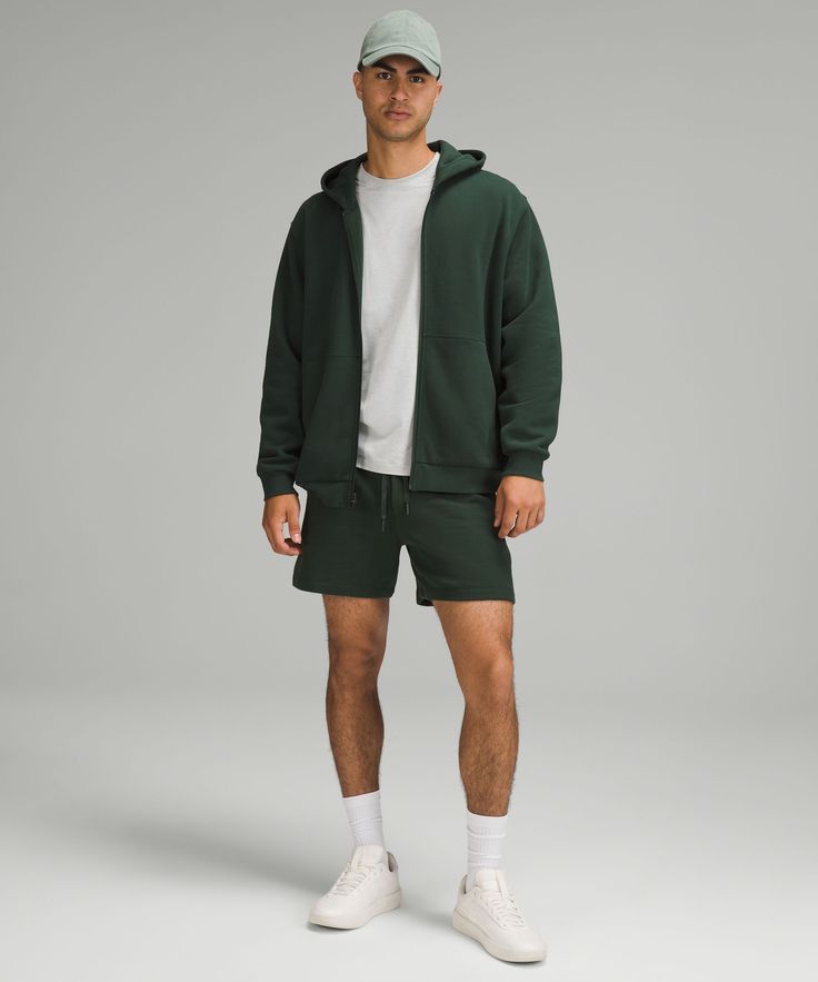 A Reimagined Classic. These Fleece Shorts Put Softness First, So You Can Bring Comfort Wherever You Go. Designed For Casual. Streamlined Fit That Gives Glutes And Thighs Breathing Room. Zippered Hand Pockets. Zippered Back Pocket. Waistband Drawcord Can Be Worn Inside Or Out. | Steady State Classic-Fit Short 5" Good Men Outfits, Gym Attire For Men, Men’s Lululemon Outfit, Sweats Outfit Men, Best Man's Outfit, Keychain Blue, Mens Sweat Shorts, Men Outerwear, Sweats Outfit