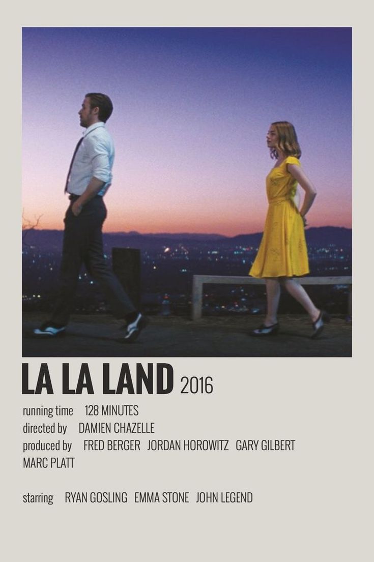 a movie poster for the film la la land