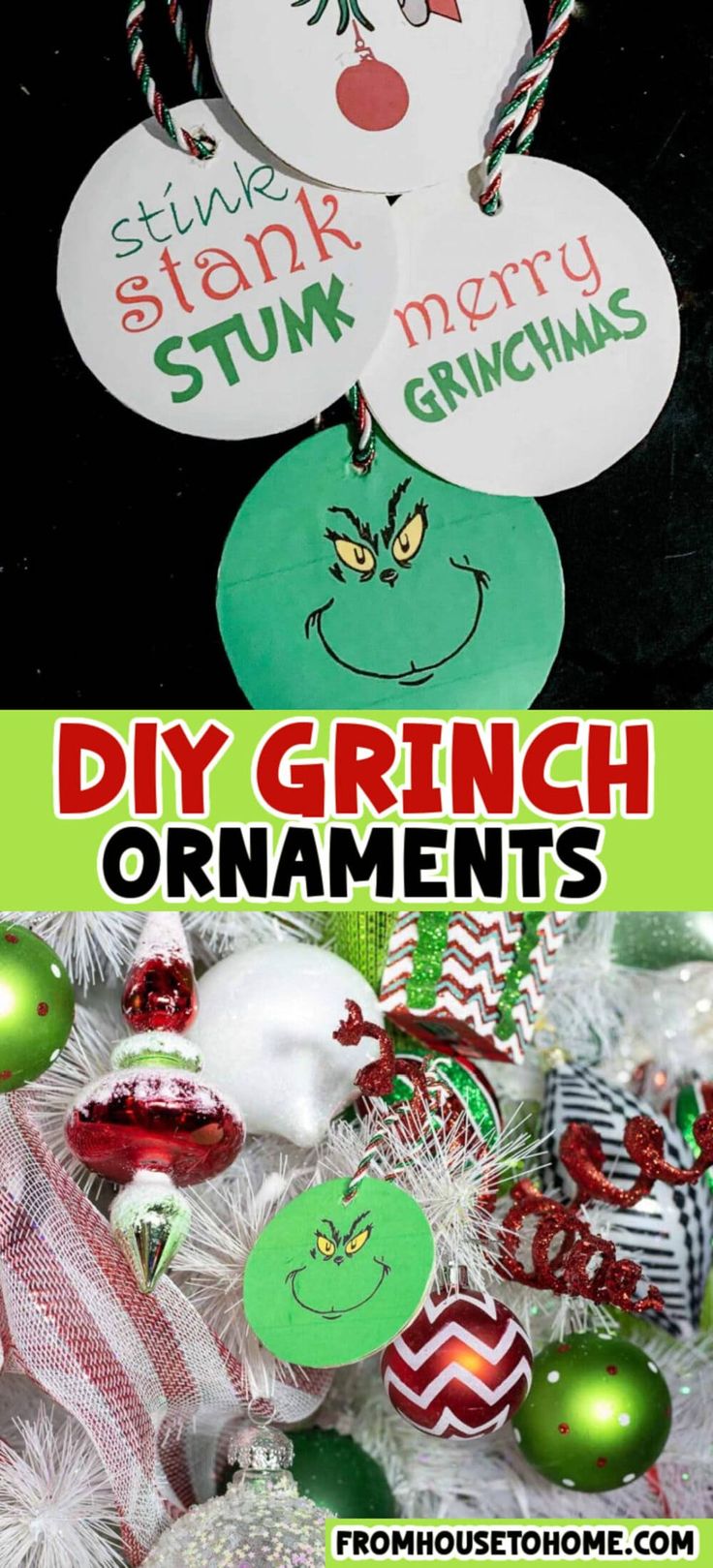 Create your own DIY Grinch Christmas ornaments, featuring the iconic character from Dr. Seuss' beloved story. Crafted with love and creativity, these festive decorations will add a touch of whims Grinch Ornaments Diy Kid, Diy Grinch Ornaments, Grinch Christmas Ornaments, Free Printable Patterns, Diy Grinch, Green Christmas Tree Decorations, Grinch Crafts, Grinch Trees, Diy Christmas Decorations For Home