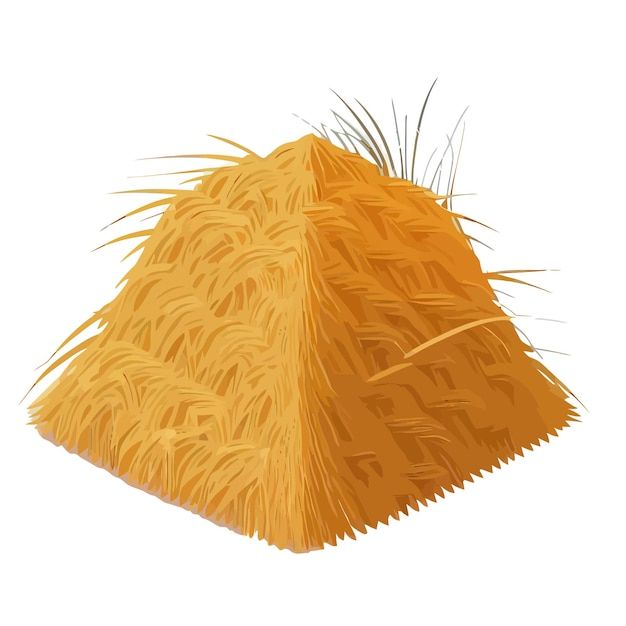 a hay bale is shown on a white background