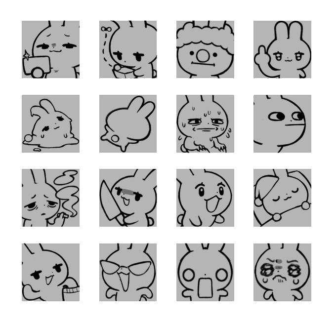 cartoon faces drawn in black and white