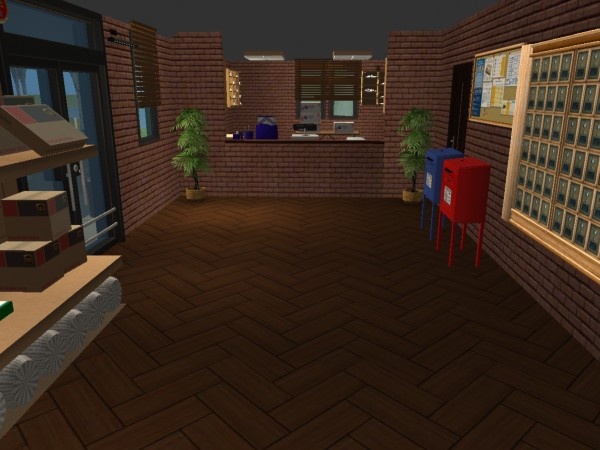 post office Bloxburg Town Post Office Ideas, Post Office Decal Codes Bloxburg, Post Office Interior Bloxburg, Bloxburg Post Office Interior, Animal Crossing Post Office Design, Post Office Interior, Post Office Bloxburg, Bloxburg Post Office Decals, Minecraft Post Office