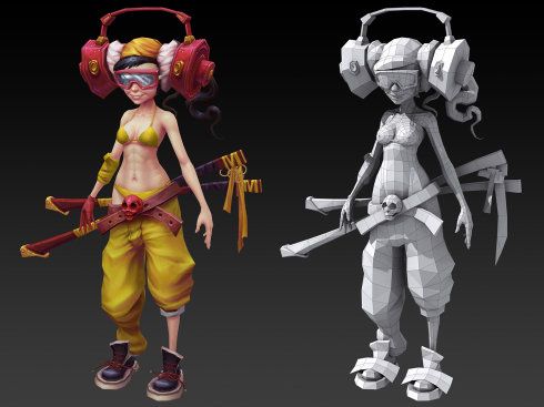 第五期实体班作业02 Low Poly Character, Zbrush Character, Polygon Art, Digital Sculpting, Hand Painted Textures, Low Poly Art, Low Poly Models, 3d Modelling, Character Modeling