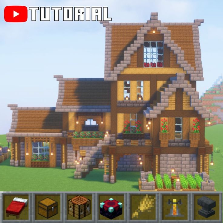 an image of a house in minecraft with the words,'how to build a modern