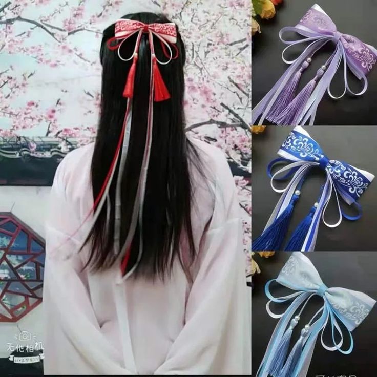 Cosplay Hair Accessories, Hanfu Hair, Ribbon Tassel, Cosplay Hair, Chinese Hairstyle, Bridal Hair Clip, Hair Ribbon, Fairy Dress, Hair Accessories For Women