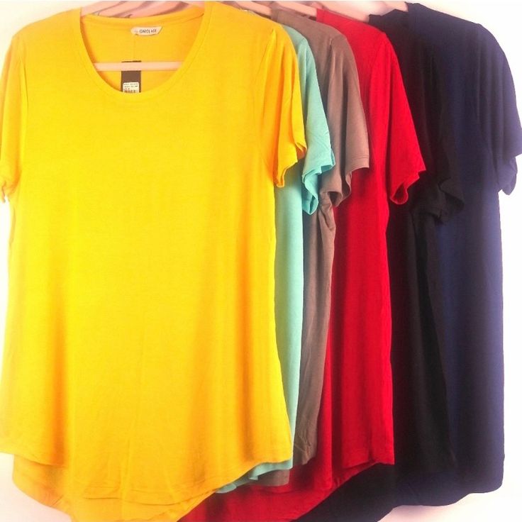 Nwot Set Of 4 Tee’s. Black,Red,Yellow And Navy. Trendy Yellow Stretch T-shirt, Trendy Stretch Yellow T-shirt, Plain Yellow Top For Spring, Yellow Stretch Casual T-shirt, Yellow Stretch Short Sleeve Top, Casual Yellow Stretch T-shirt, Yellow Summer Tops For Everyday, Mustard Casual Short Sleeve Top, Mustard Short Sleeve Casual Top