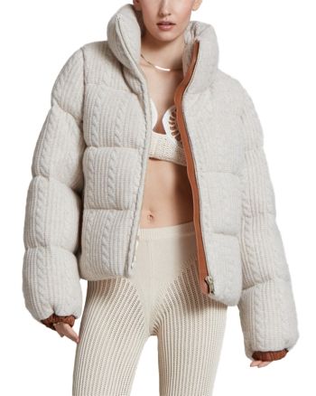 Nicole Benisti Kensington Cable Knit Puffer Jacket Knitted Puffer Jacket, Knit Puffer Jacket, Nicole Benisti, Puffer Outfit, Machine Knit, Winter Puffer Jackets, Stylish Winter Outfits, Puffer Jacket Women, Puffy Jacket