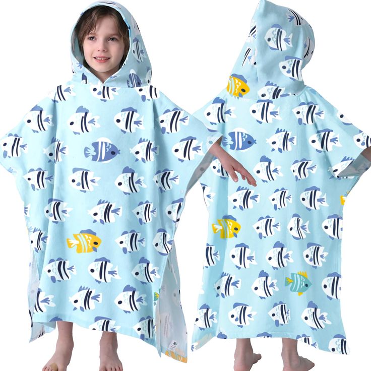 PRICES MAY VARY. Large Size: The hooded beach pool towel poncho measures 64"x33" in full-length, 33"X33" when folded（not include hood）, Suitable for big kids (6-12 years) and teenagers Pure Cotton Comfort:Hooded Poncho Towel is Made of 100% soft cotton, Experience ultimate softness and comfort with our pure cotton poncho, Its gentle touch and plush texture provide a soothing and cozy sensation after swimming or bathing Multi-Use: Our boy girl bath towels with hood are perfect for home bath time Towel Poncho, Poncho Towel, Pool Outfits, Beach Bath, Bath Girls, Pool Towel, Hooded Poncho, Blue Fish, Pool Beach