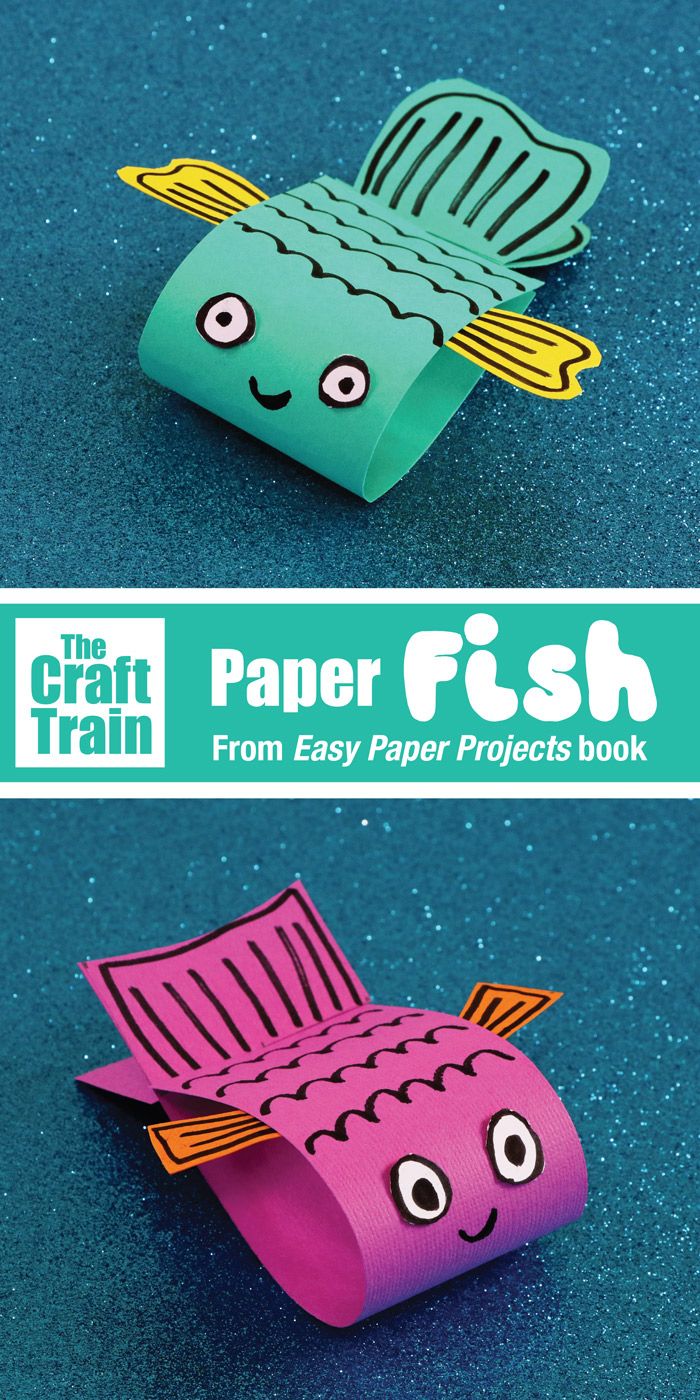 the craft train paper fish from easy paper projects book