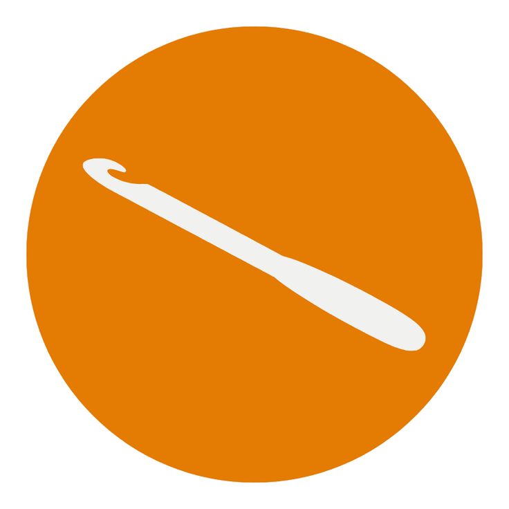 an orange circle with a white toothbrush in it's center on a white background