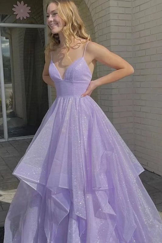 We could custom made 70+ colors & all sizes, if you do not not find the color name listed, pls leave message on special instructions to note the exact color you need. Also custom size is available, if you need your dress customized, pls leave your bust, waist, hips & barefoot height size in the order remark. Thank you. Purple Ball Gown, Lilac Prom Dresses, Purple Evening Dress, Backless Evening Dress, Stunning Prom Dresses, Tulle Evening Dress, 파티 드레스, Purple Prom Dress, Tulle Ball Gown