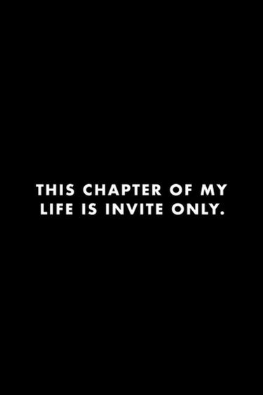 a black background with white text that says, this charter of my life is inite only