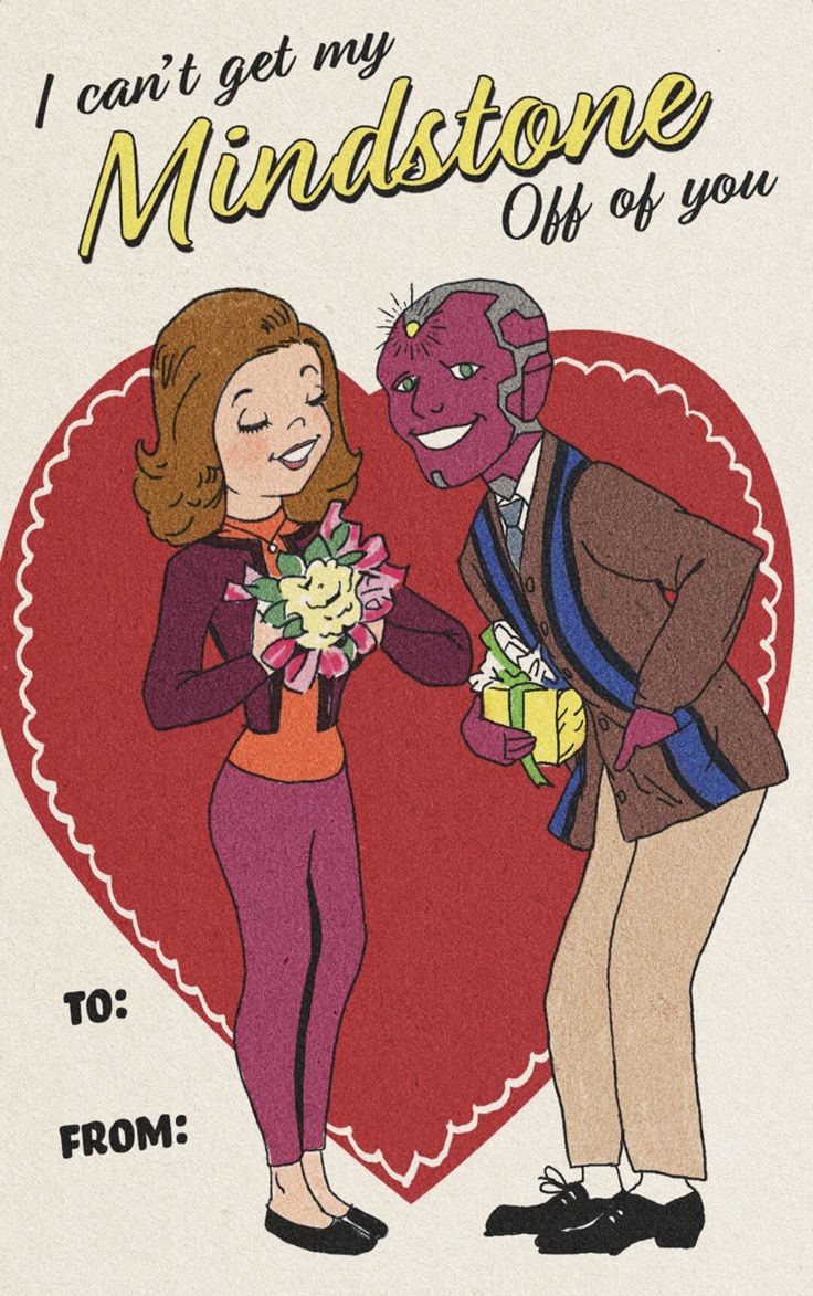 an old fashioned valentine card with a man and woman in front of a heart that says i can't get my mindstone out of you