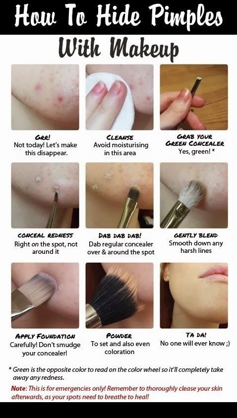 How To Cover Up A Pimple With Makeup! How To Hide Pimples, Green Concealer, Make Up Diy, 1920s Makeup, Drugstore Concealer, Mekap Mata, Makeup Tip, Smink Inspiration, Makijaż Smokey Eye