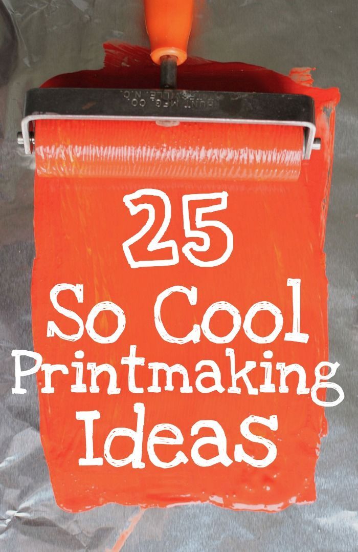 an orange sign that says 25 so cool printmaking ideas